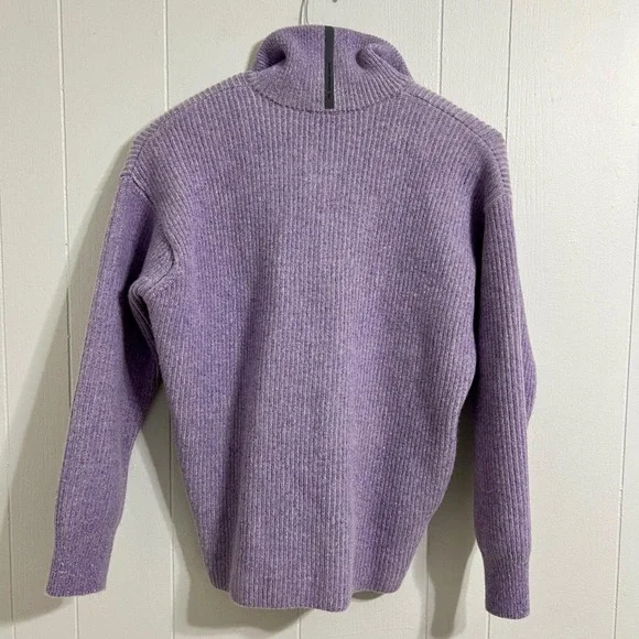Maison Kitsuné - Ribbed Lambswool Zip-Up Cardigan - Light Purple‎ - Medium $445